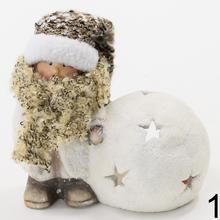 Dieta so snehovou guľou LED, keramická dekorácia na Vianoce.