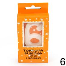 Biele tortové sviečky v tvare čísiel 0-9.