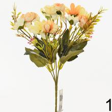 Kytica umelých kvetov pivónia a gerbera v dvoch farbách.