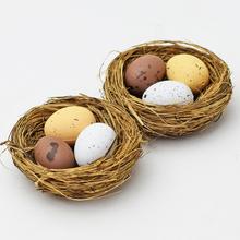 VAJÍČKA V HNIEZDE HNEDÉ S/2 MIX FARBA 5,5CM - FLORASYSTEM