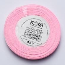 SATEN STUHA 10MM/15M RUŽOVÁ FARBA 093  - FLORASYSTEM