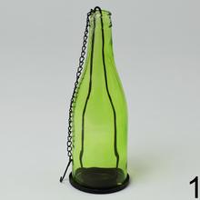 Fľaša sklo far. na čajovku, červená, 7.5x22cm