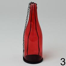 Fľaša sklo far. na čajovku, červená, 7.5x22cm