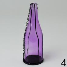 Fľaša sklo far. na čajovku, červená, 7.5x22cm