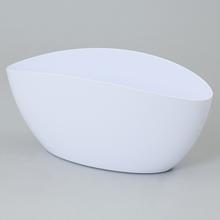 633 OBAL OVÁL.LUNA BIELY 34x15x15CM - FLORASYSTEM