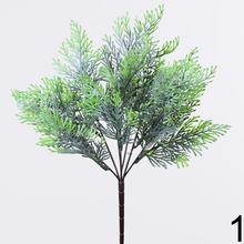 Umelý zápich thuja v zelenej a ružovej farbe, 40 cm.