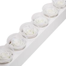Ruža preparovaná 6,5cm PURE WHITE /ks - FLORASYSTEM