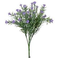 Umelé kvety fialové s lístkami, 34 cm