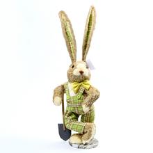 ZAJAC S LOPATOU SLAMA ŽLTÝ 20x15x52CM SUPER CENA! - FLORASYSTEM