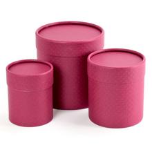 DARČEKOVÁ KRABIČKA BORDO S/3 V:13CMxPRIEM:11,5CM;11x9CM;9,5x7CM - FLORASYSTEM