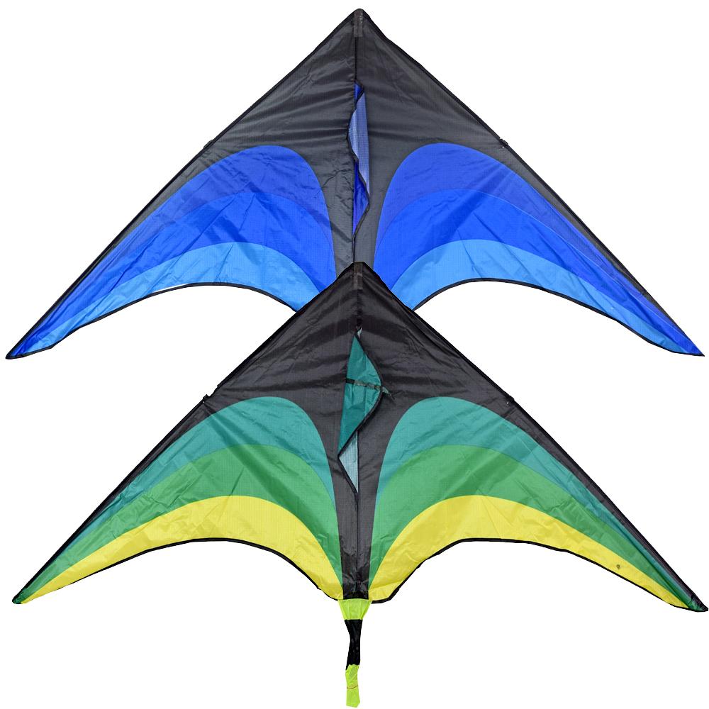 Šarkan s dlhým chvostom 160 cm v modro-žlto-zelených farbách.