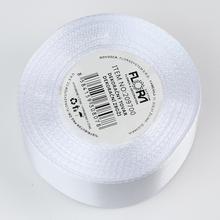 SATEN STUHA 25MM/15M BIELA FARBA 001 - FLORASYSTEM