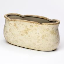 OBAL OVÁL KERAMIKA KVETY HNEDÉ 25x12x11,5CM SUPER CENA! - FLORASYSTEM