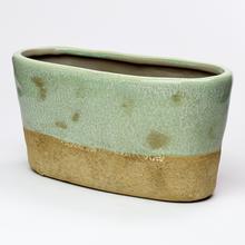 OBAL HRANTÍK KERAMIKA ZELENÝ 25x12x12,5CM SUPER CENA! - FLORASYSTEM