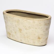 OBAL HRANTÍK KERAMIKA VZOR KVETY HNEDÉ 25x12x12,5CM SUPER CENA! - FLORASYSTEM