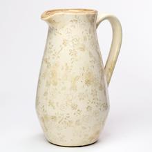 DŽBÁN S UCHOM KERAMIKA VZOR KVETY HNEDÉ 20x14,5x25,5CM SUPER CENA! - FLORASYSTEM