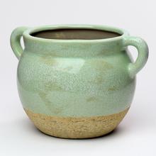 OBAL S UŠAMI KERAMIKA VZOR ZELENÁ 22x15x12CM SUPER CENA! - FLORASYSTEM