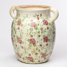 Obal s ušami keramika vzor ruže