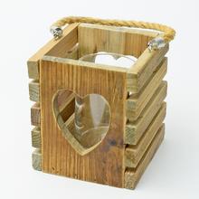 ZÁVES SVIETNIK SRDCE DREVO NATUR 143,5x14,5x18CM - FLORASYSTEM