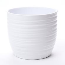 Biely keramický obal Bergamo s jemným vzorom.