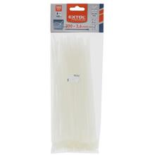 Pásky sťahovacie bie., 3,6x200mm,100ks pr.50mm,18kg - FLORASYSTEM