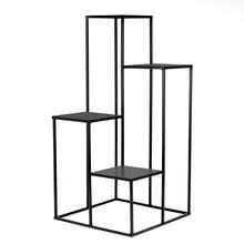 KW435 STOJAN NA 4 KVETY ČIERNY 40x40xV82CM - FLORASYSTEM