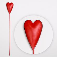 ZÁPICH SRDCE KOV 4,5x31CM ČERVENÉ - FLORASYSTEM