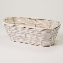 OBAL OVAL PRÚTIE BIELY 50x20x16CM - FLORASYSTEM
