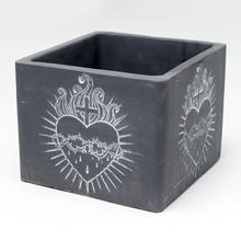 OBAL ŠTVOREC CEMENT TMAVO ŠEDÝ 14x14x11.5cm - FLORASYSTEM