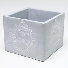 OBAL ŠTVOREC CEMENT ŠEDÝ14x14x11.5cm - FLORASYSTEM