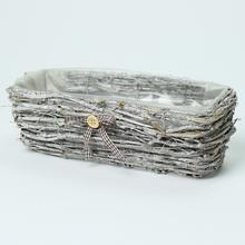 AKCIA! OBAL PRÚTIE RATAN ŠEDÝ 30x10.5x10CM - FLORASYSTEM