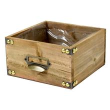 403FL/S DEBNIČKA ŠUFLÍK DREVO HNEDÝ M 17x17x9,5CM - FLORASYSTEM