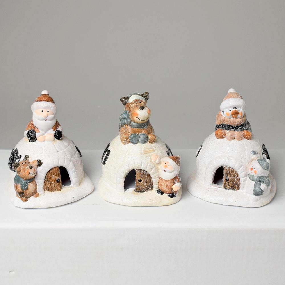 LED IGLU 12CM MIX 4DRUHY - vianočná dekorácia