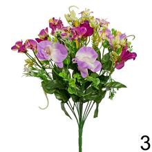 KYTICA ORCHIDEA, ALSTROMÉRIA, DROB. KVIETKY, ZELEŇ MIX 6F 43CM - Foto3