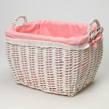 AKCIA! 336FL/S PRÚTENÝ KOŠÍK BIELORUŽOVÝ L:36x28x28cm - FLORASYSTEM