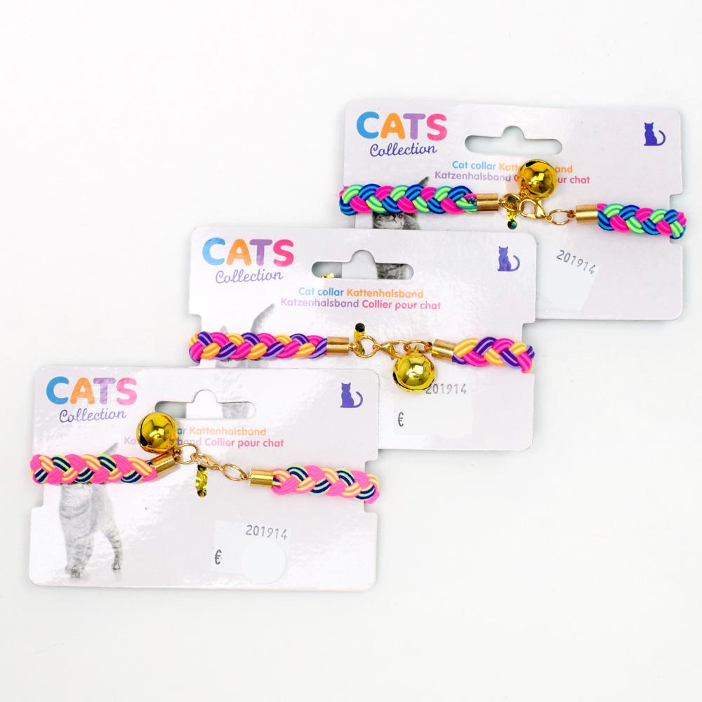 Obojok pre mačky v mixe farieb.