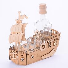 597 LOĎ/POHÁRE DREVO+SKLO 28x24x11cm - FLORASYSTEM