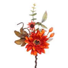 KYTICA JESENNÁ SLNEČNICA ŠÍPKY ORAN/ČERV 32 cm - FLORASYSTEM
