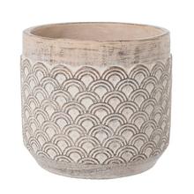 OBAL CEMENT ANTIQUE LT. BROWN D16.5*H15cm  - FLORASYSTEM