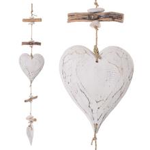 Girlanda srdiečka drevo biele 72x15x3cm - FLORASYSTEM