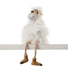 OVEČKA SEDIACA BIE VLNA, VISIACE NOHY POLY 11*11*28 - FLORASYSTEM