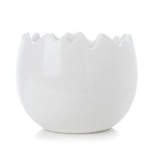 KVETINÁČ BIELY ŠRKUPINKA PORCELÁN 12*12*9,5CM - FLORASYSTEM
