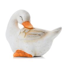 HÚSKA SPIACA BIELO-HNEDÁ/ORA KERAMIKA 19*13*14,5CM - FLORASYSTEM