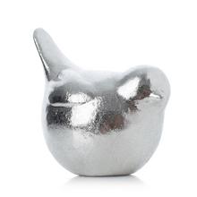 VTÁČIK STRIEBORNÝ KERAMIKA 8*5,3*7,2CM - FLORASYSTEM