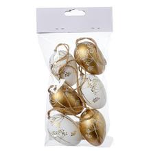 VAJÍČKA ZLA/BIE KVET. VZOR PLAST S/6 4*4*6CM - FLORASYSTEM