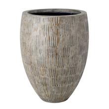 KV-17 OBAL UMELÝ KAMEŇ LOTUS PÁSIKY B, SIVO-HNEDÁ 35x35x46 - FLORASYSTEM