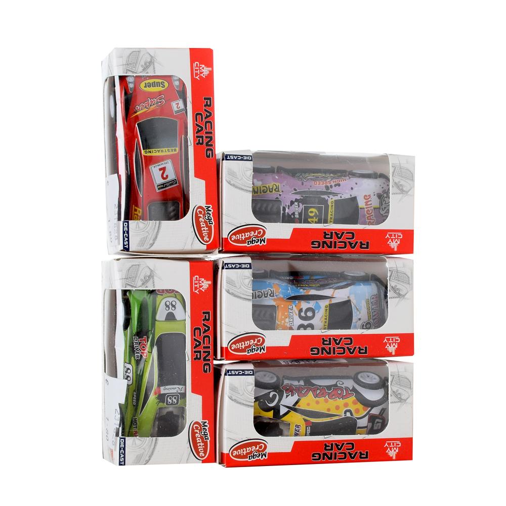 Kovové závodné autíčka s pull back mechanizmom.