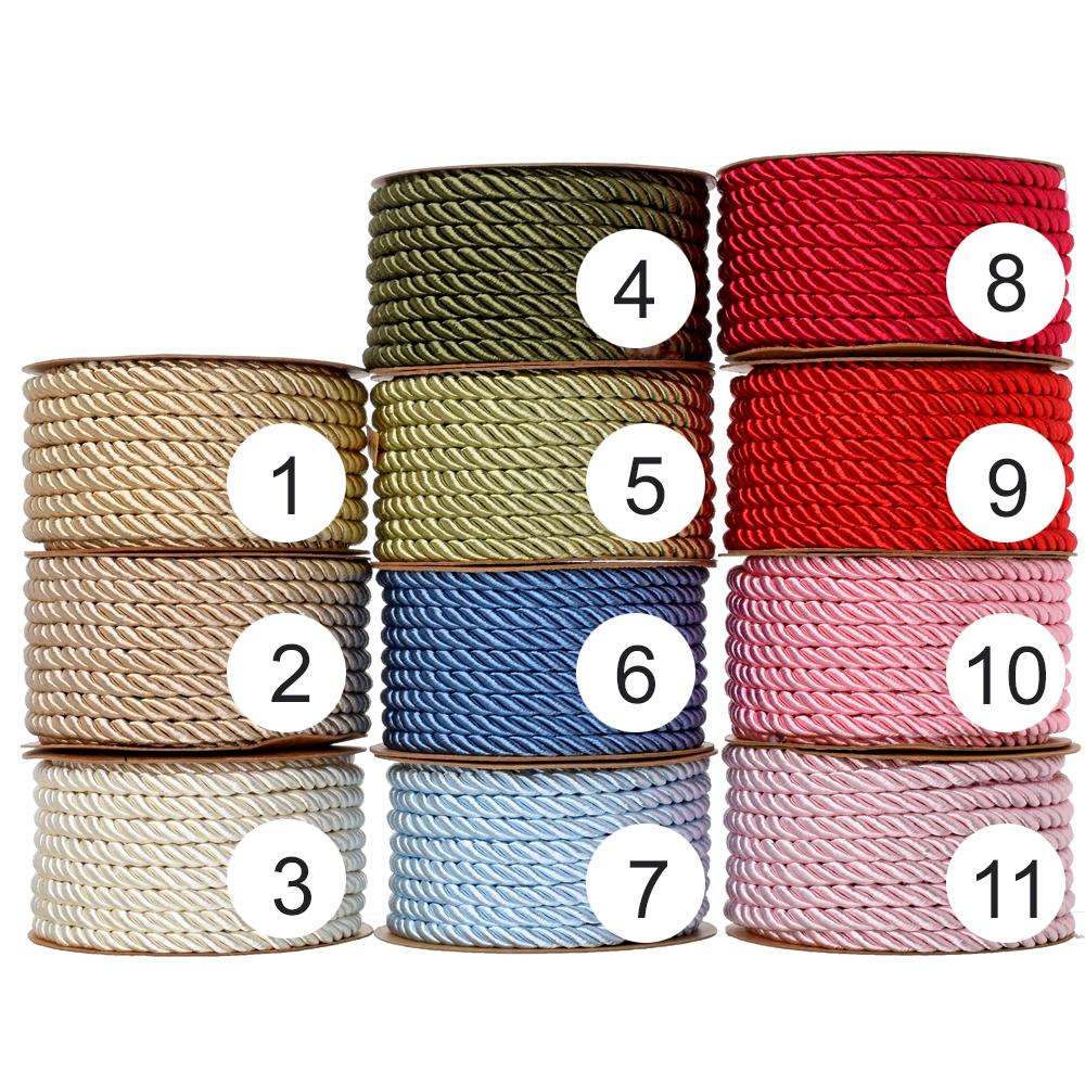 Vianočné stuhy v mixe farieb, šírka 7mm, dĺžka 5y.