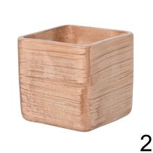 Obal Horti štvorcový 13x13 cm v striebornej a medenej farbe.