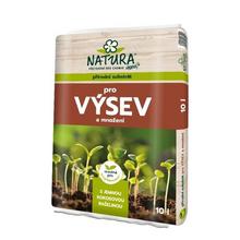 Substrát NATURA VÝSEV A MNOŽENIE 10L pre výsev a množenie rastlín.